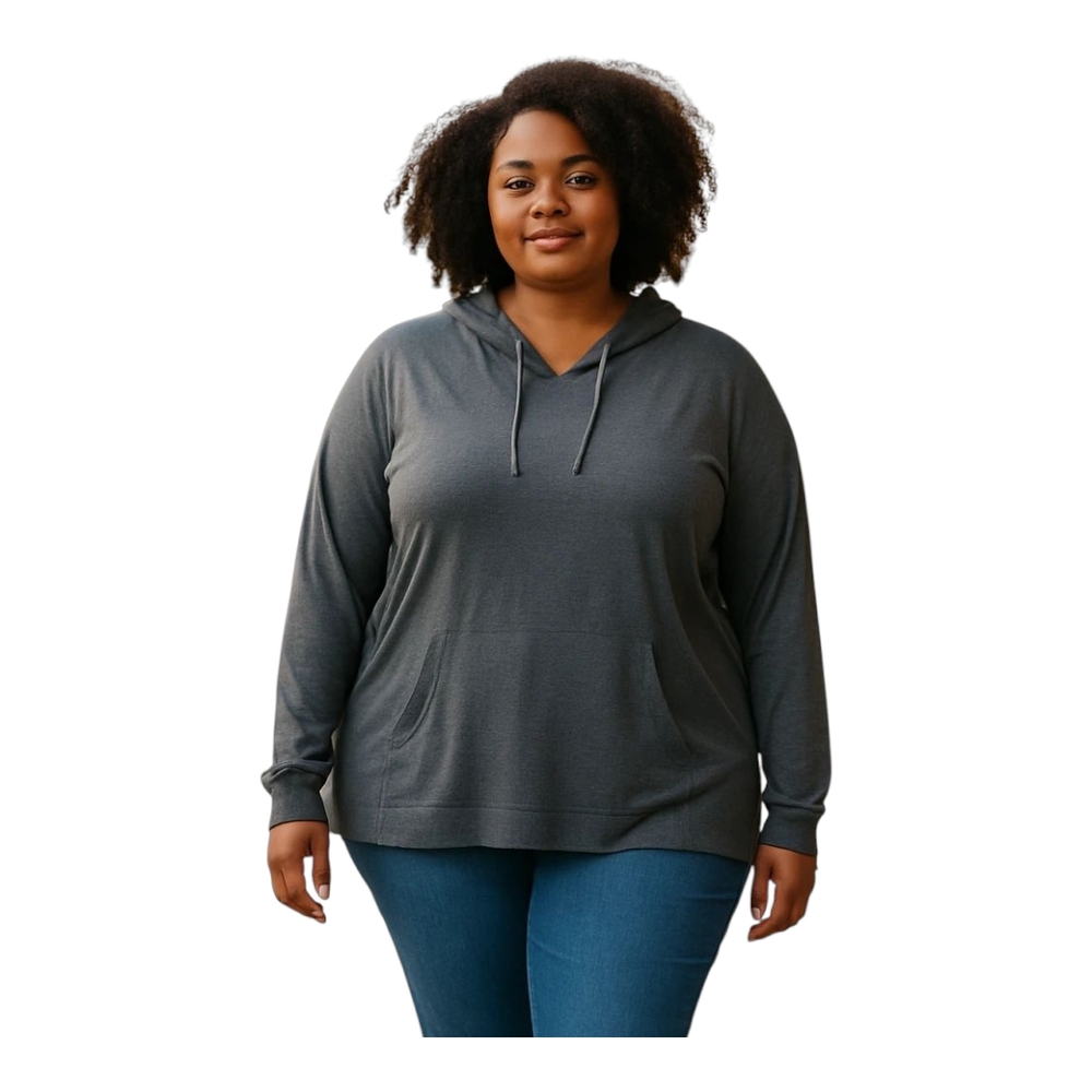 Skinnygirl Women's Gray Hoodie Top